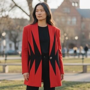 Vintage Emblem Red & Black Snazzy Jacket